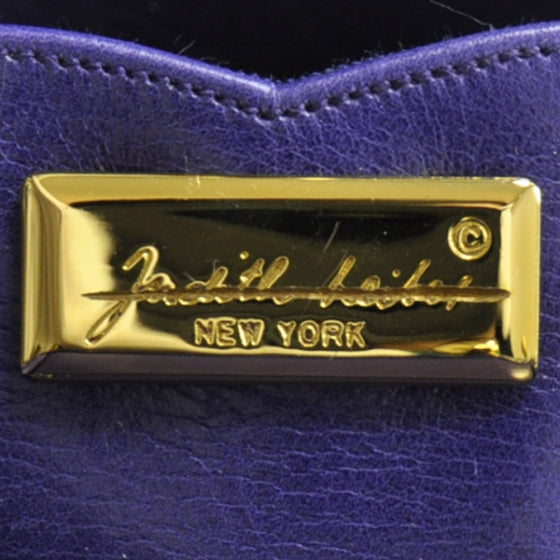 Judith Leiber Crocodile Kiss Lock Shoulder Bag Purple 1 of 1