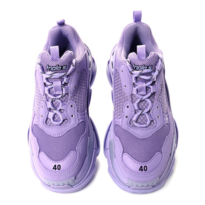 Balenciaga Fabric Mesh Womens Triple S Sneakers 40 Light Lilac 4 of 9