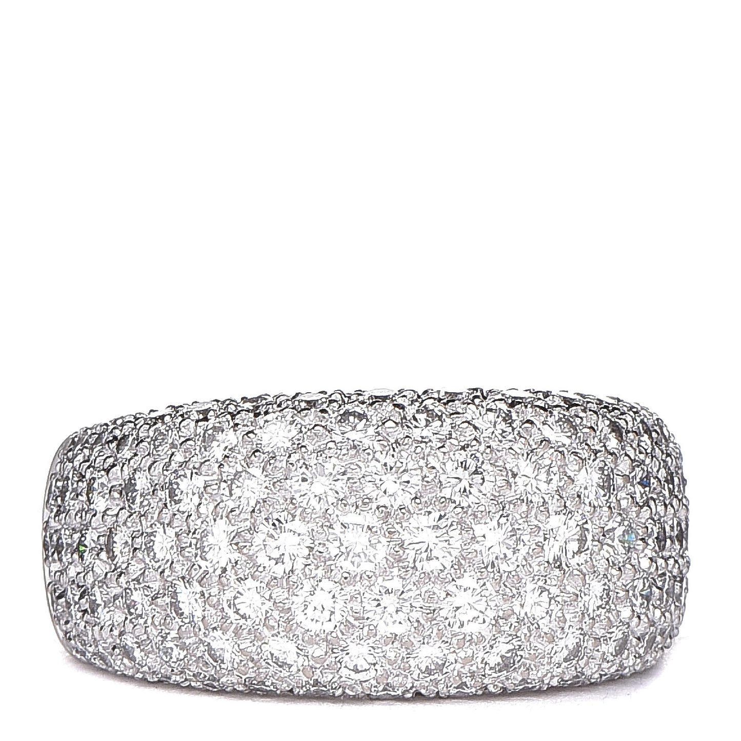 18K White Gold Diamond Nouvelle Vague Dome Ring 52 6