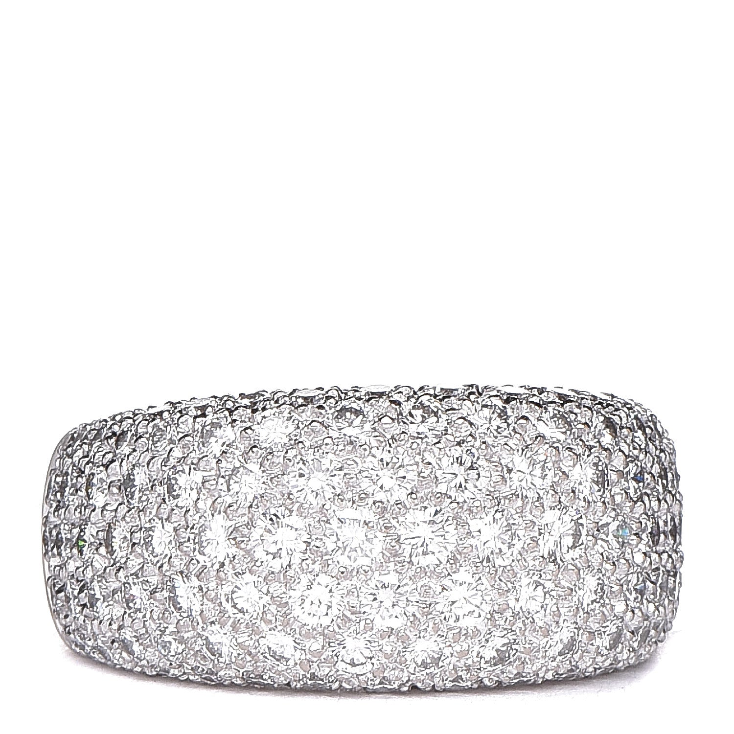 Cartier 18K White Gold Diamond Nouvelle Vague Dome Ring 52 6 1 of 5