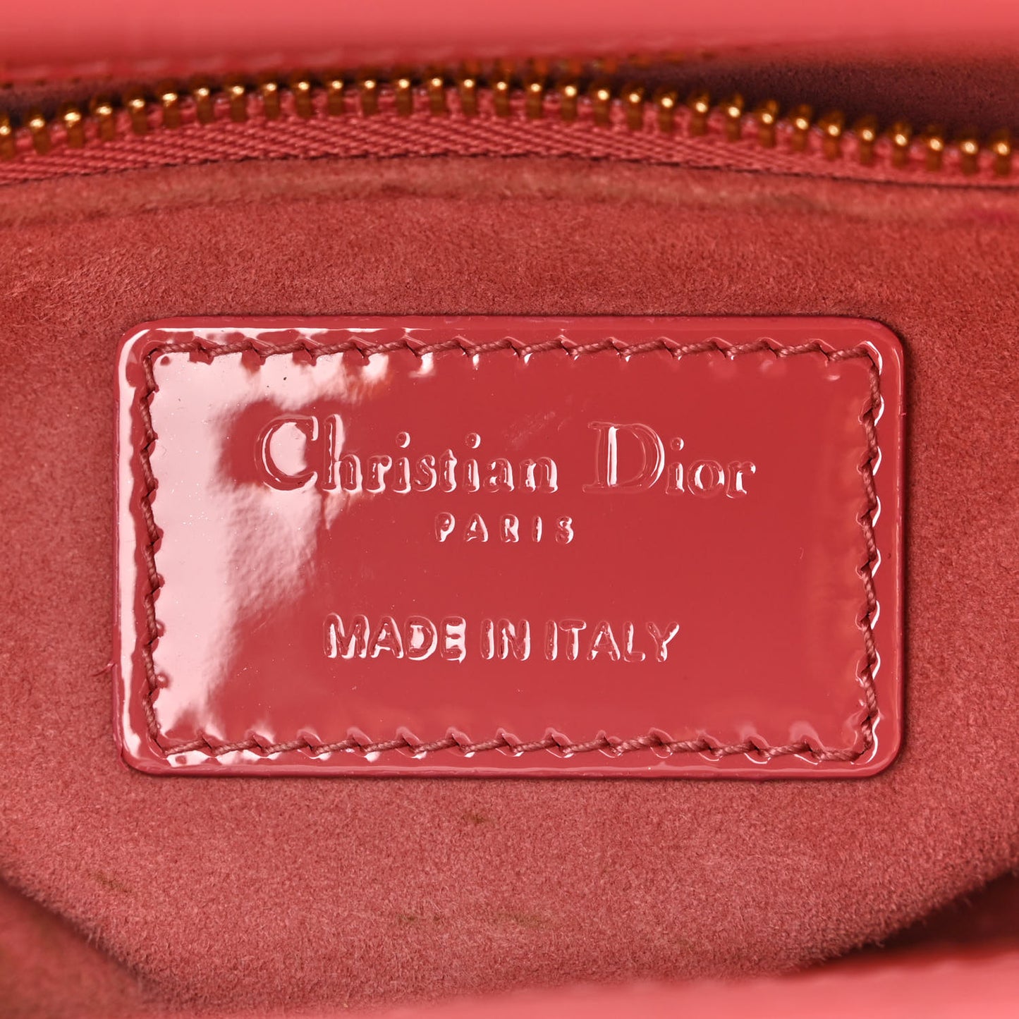 Patent Cannage Mini Lady Dior Pink