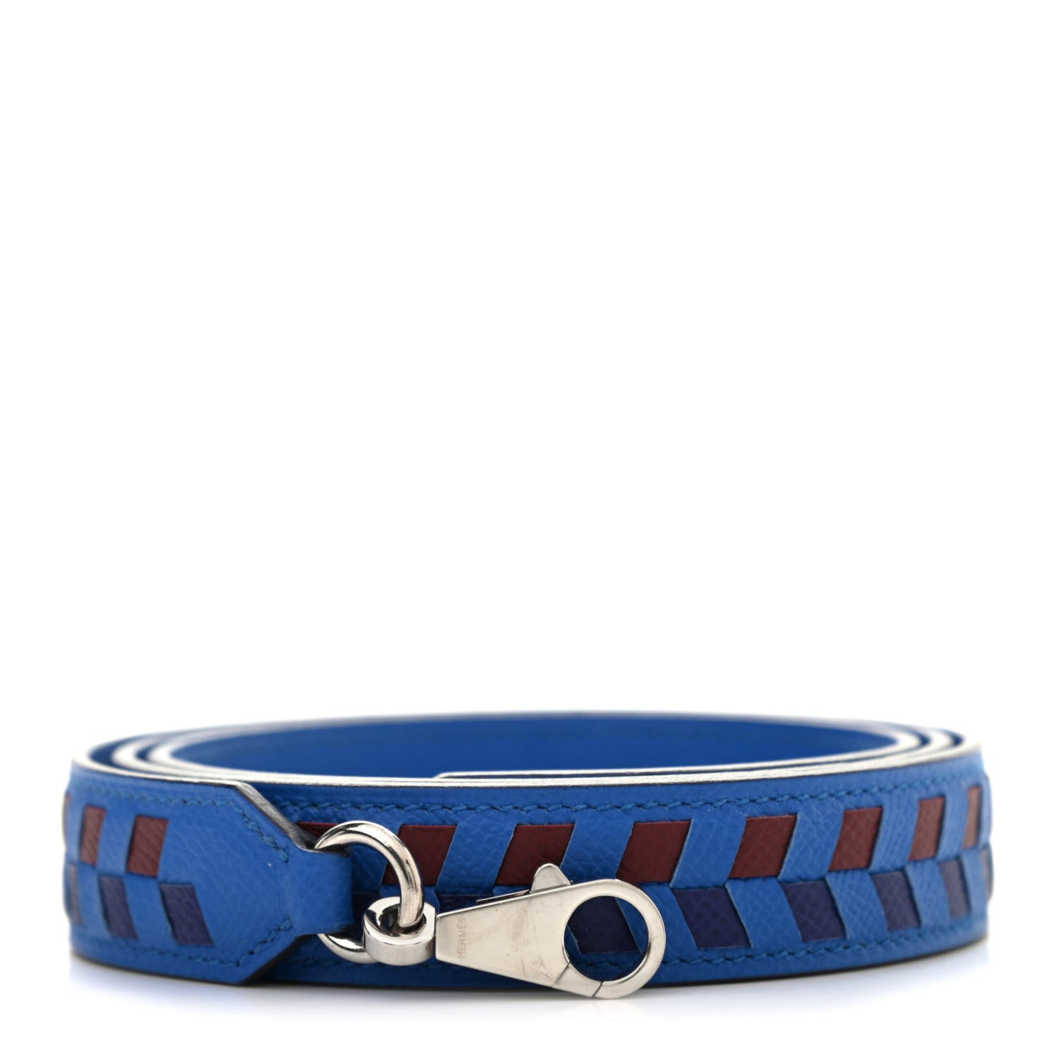 Hermes Epsom 25mm Tressage Shoulder Strap Blue Zellige Blue Encre Rouge 1 of 5