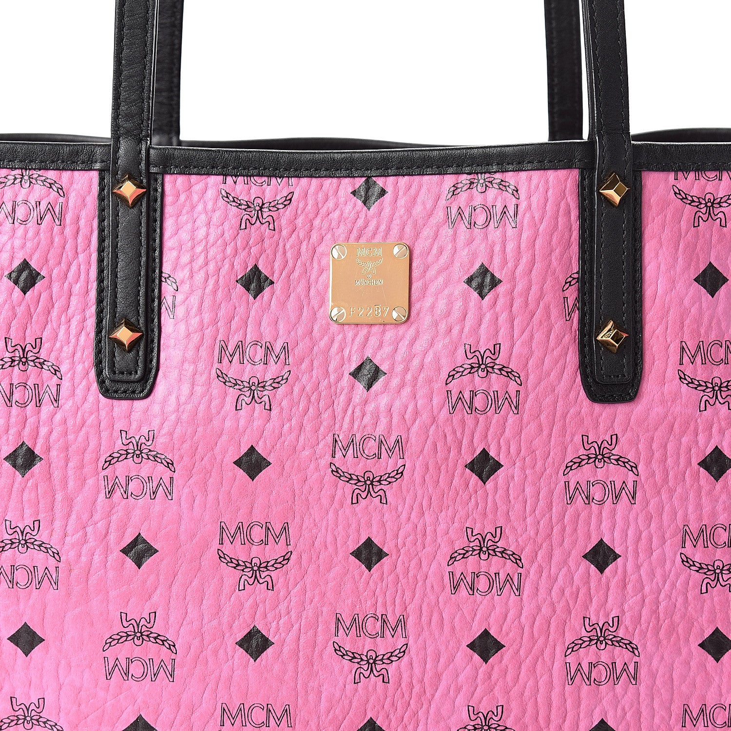 MCM Visetos Medium Liz Reversible Shopper Tote Pink 11 of 16