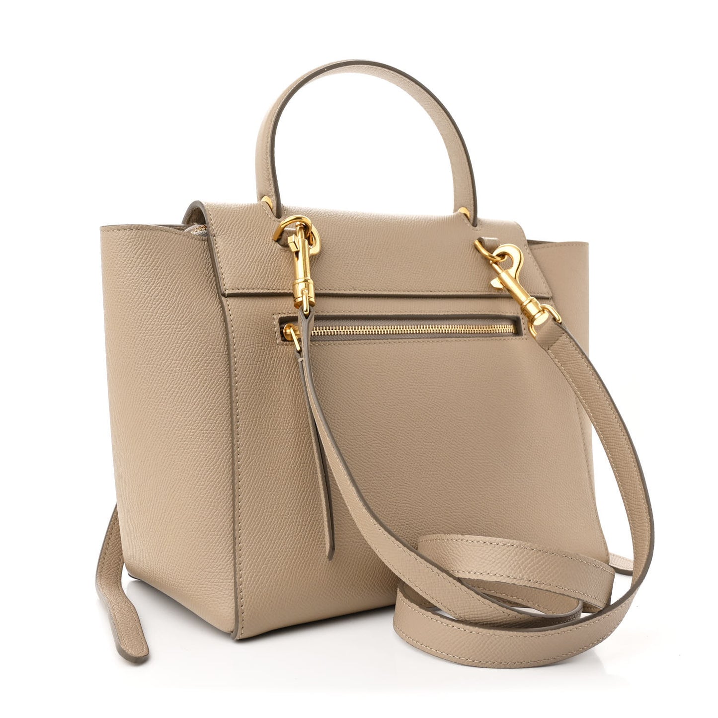 Grained Calfskin Micro Belt Bag Light Taupe