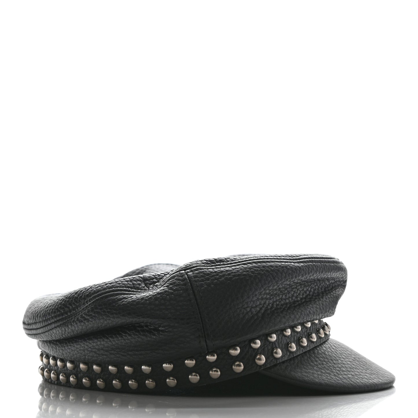 Calfskin Studded Cellarius Hat M Black