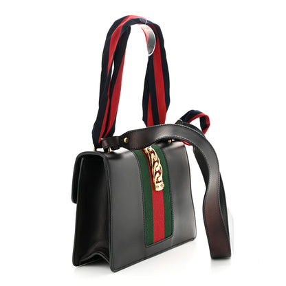 Gucci Calfskin Small Sylvie Shoulder Bag Black 3 of 11