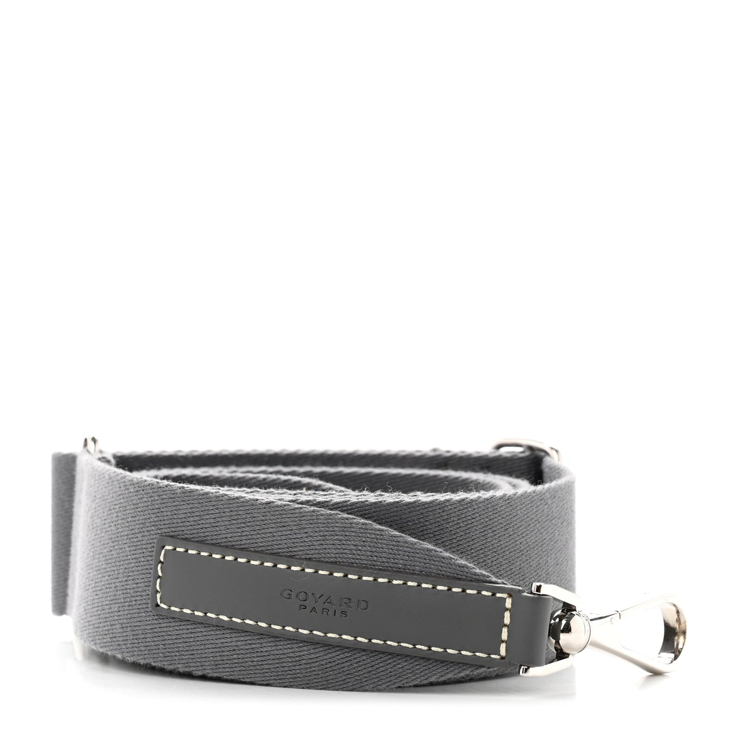 Canvas Calfskin Adjustable Shoulder Strap Grey