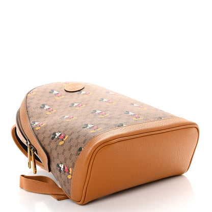 Gucci X DISNEY Mini Vintage GG Supreme Monogram Mickey Mouse Small Dome Backpack Beige Vintage Sun Oil 4 of 10