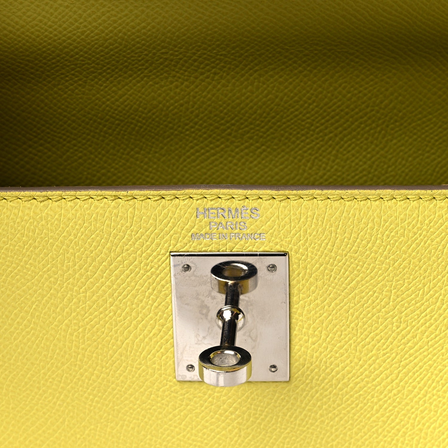 Hermes Epsom Kelly Sellier 32 Lime 6 of 12