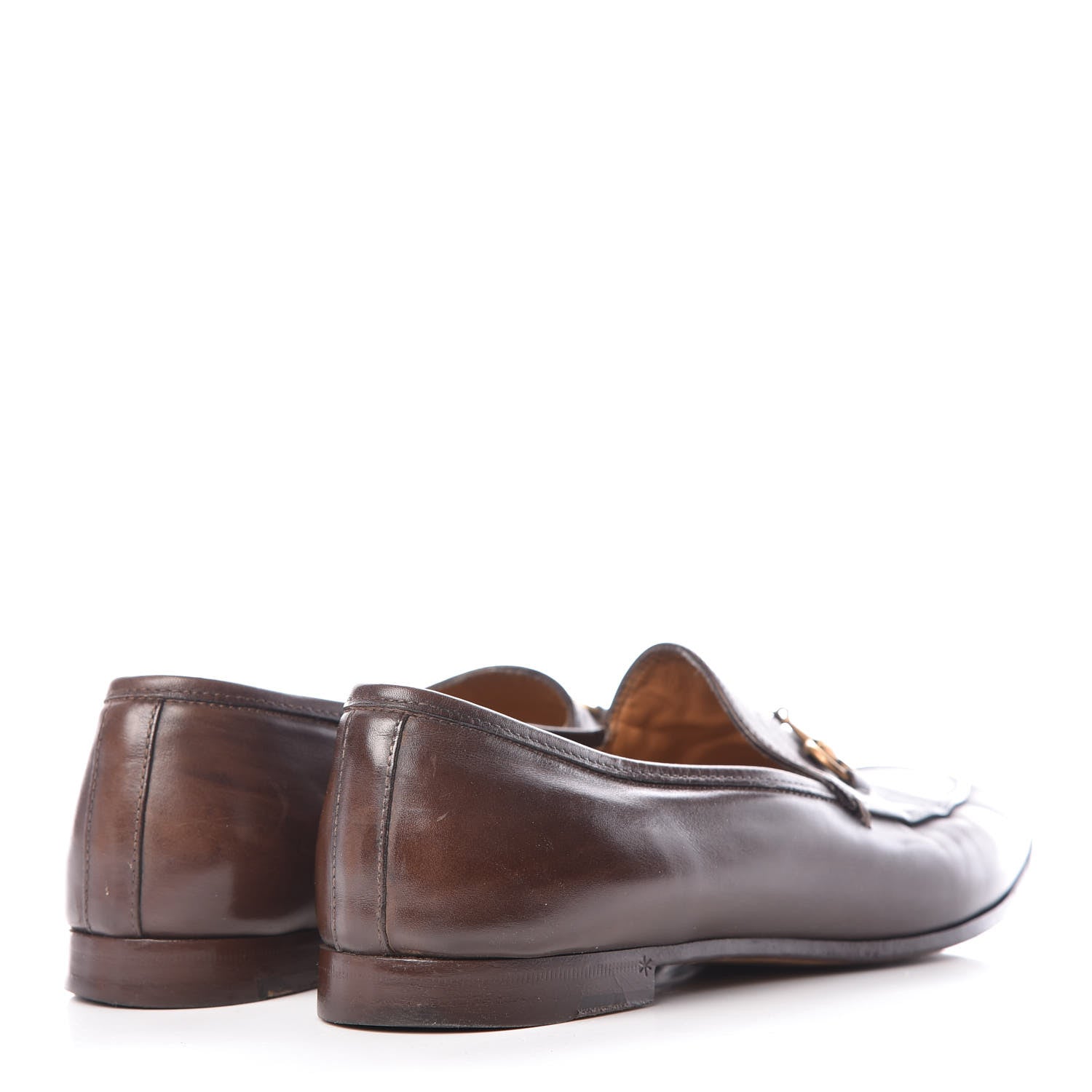 Gucci Calfskin Womens Jordaan Loafers 40.5 Fondente Brown 4 of 20