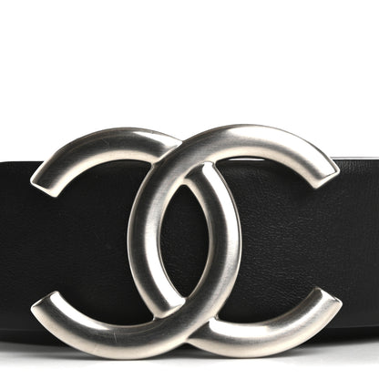 Chanel Calfskin CC Reversible Belt 80 32 Black Burgundy 5 of 5