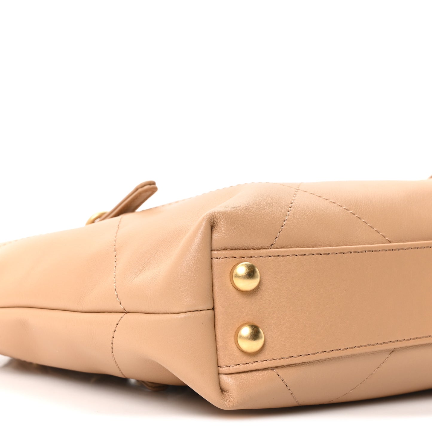 Calfskin Quilted Mini Coco Shopping Bag Brown