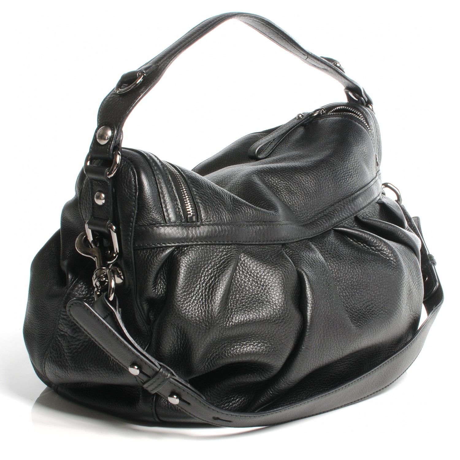 Gucci Leather Icon Bit Medium Shoulder Bag Black 3 of 7
