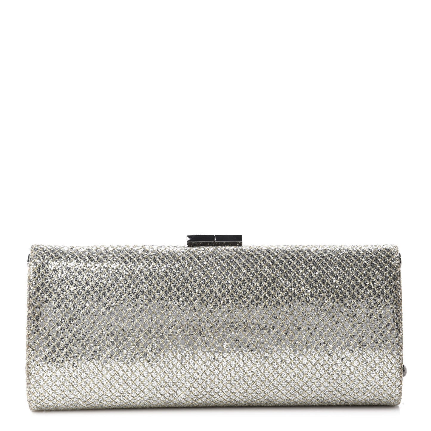 Glitter Fabric Small Tube Clutch Champagne