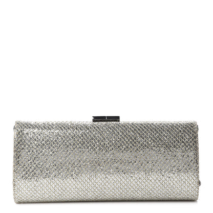 Jimmy Choo Glitter Fabric Small Tube Clutch Champagne 1 of 9