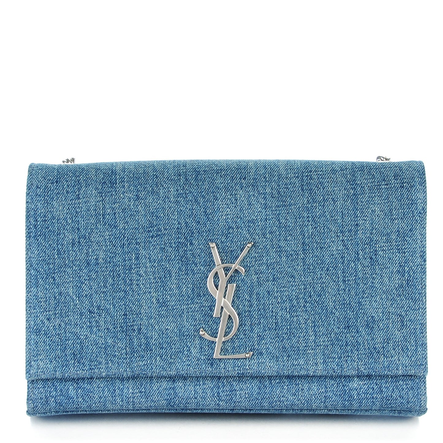 Denim Medium Classic Monogram Satchel Blue