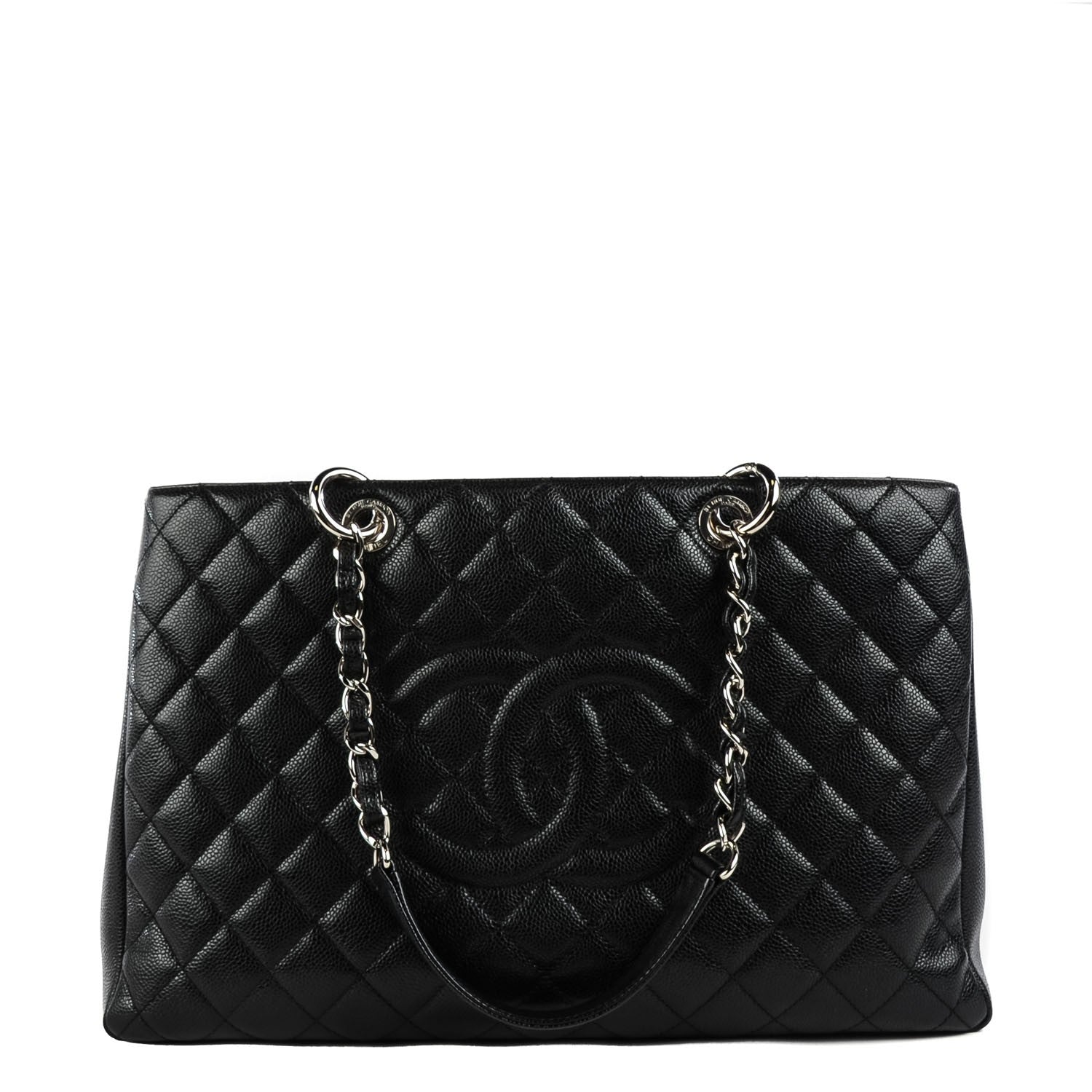 Chanel Caviar Quilted XL Grand Shopping Tote GST Black 1 of 7