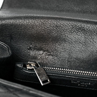 Saint Laurent Calfskin Matelasse Diamond Quilted Monogram Medium College Bag Black 13 of 13