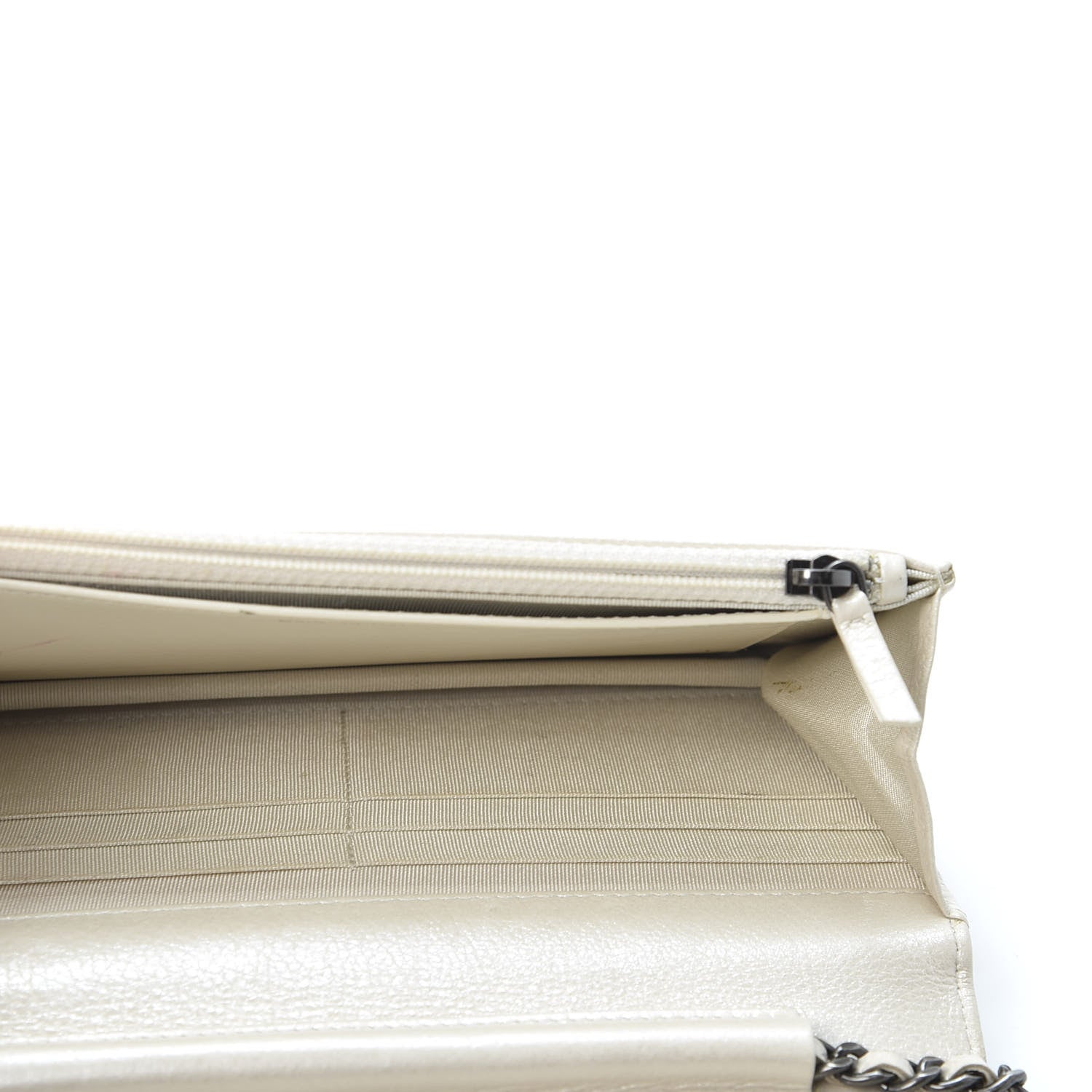 Chanel Metallic Calfskin Lucky Charms Casino 2.55 Reissue Wallet On Chain WOC Ivory 4 of 11