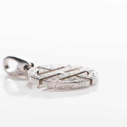 Cartier 18K White Gold Diamond Longevity Charm 3 of 4