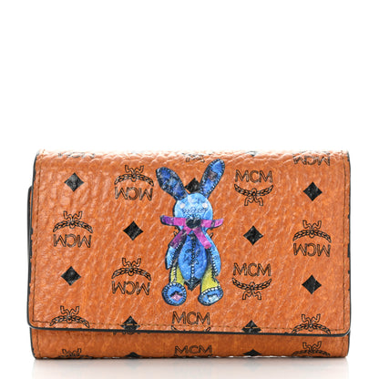 MCM Visetos Rabbit Tri-Fold Wallet Cognac 1 of 14