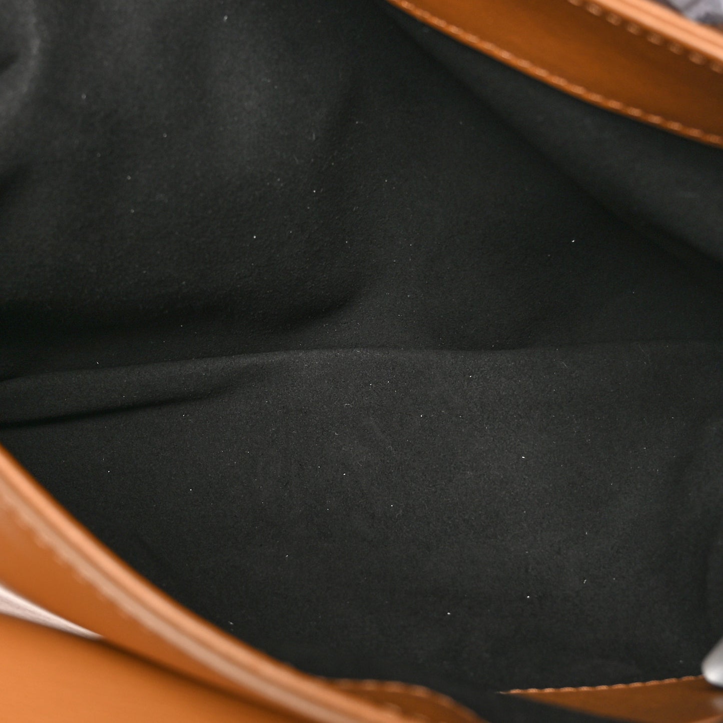 Calfskin Large Binder Clip Soft Shoulder Bag Brown