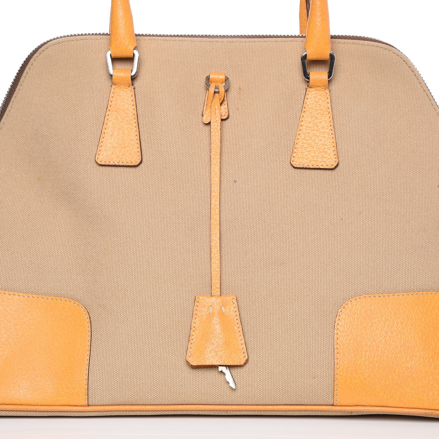 Prada Canapa Cinghiale Frame Bowler Yellow 10 of 23
