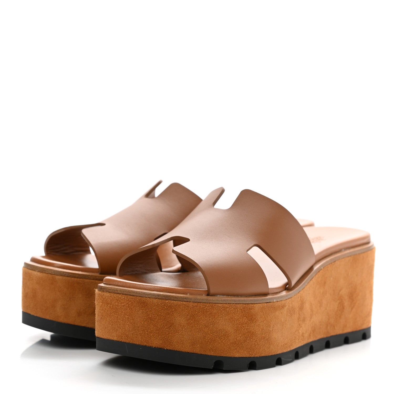 Hermes Calfskin Suede Eze 30 Sandals 39 Naturel 3 of 8