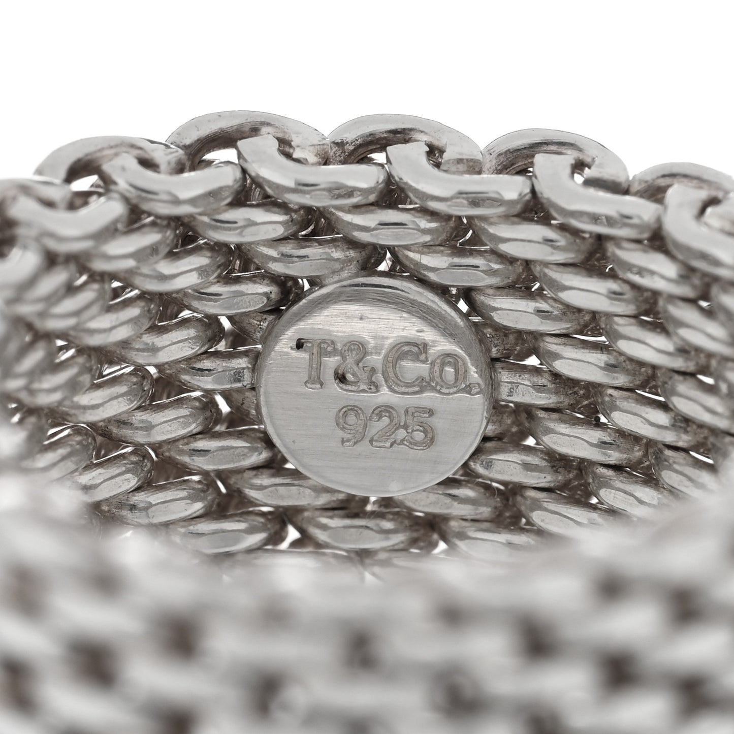 Sterling Silver Somerset Mesh Ring 53 6.5