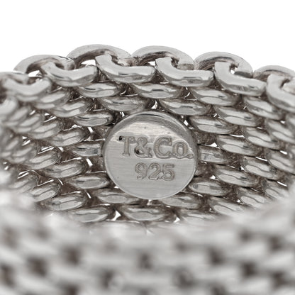 Tiffany Sterling Silver Somerset Mesh Ring 53 6.5 4 of 4