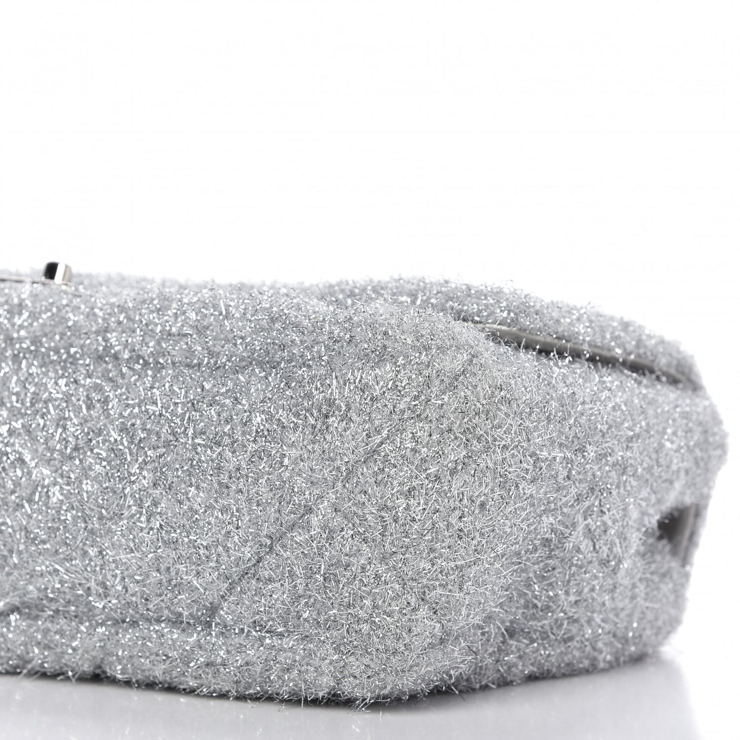 Lurex Knit Large Pluto Glitter Flap Silver