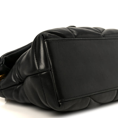 Saint Laurent Lambskin Quilted Small Loulou Puffer Monogram Chain Satchel Black 10 of 11