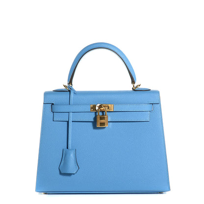 Hermes Epsom Kelly Sellier 25 Bleu Paradis 1 of 22