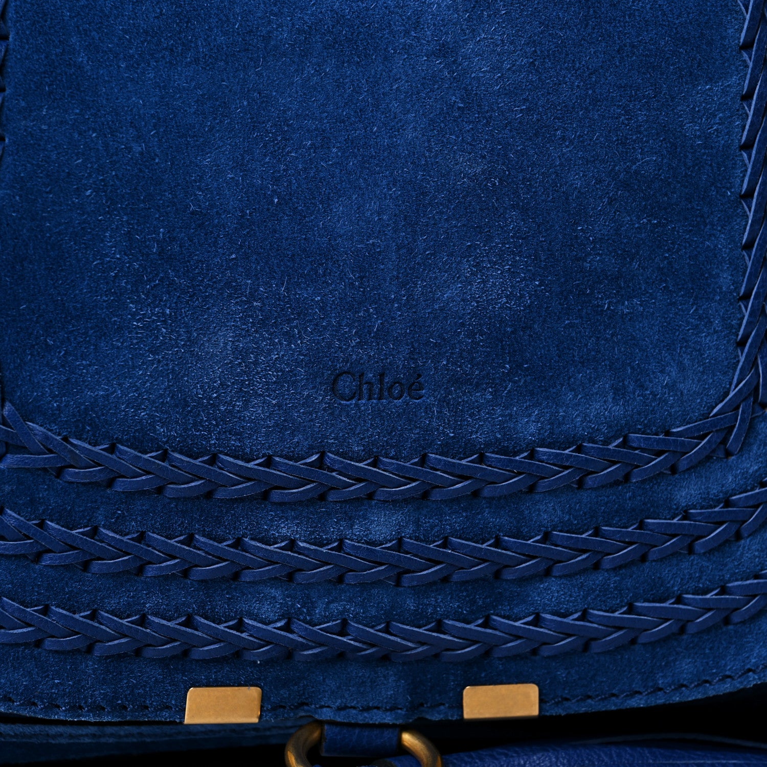Chloe Suede Braided Medium Marcie Satchel Sea Water 8 of 10