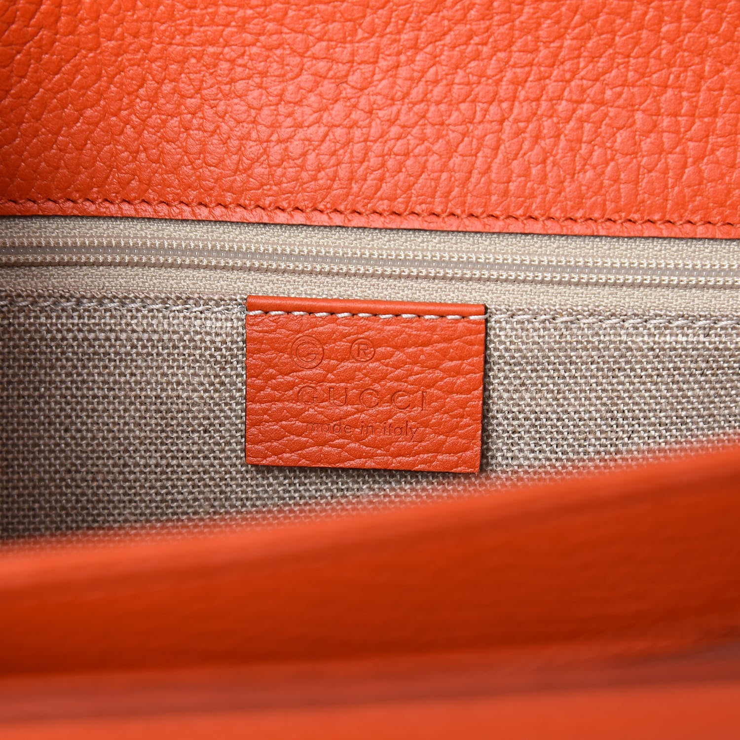 Gucci Dollar Calfskin Interlocking G Shoulder Bag Sun Orange 6 of 10