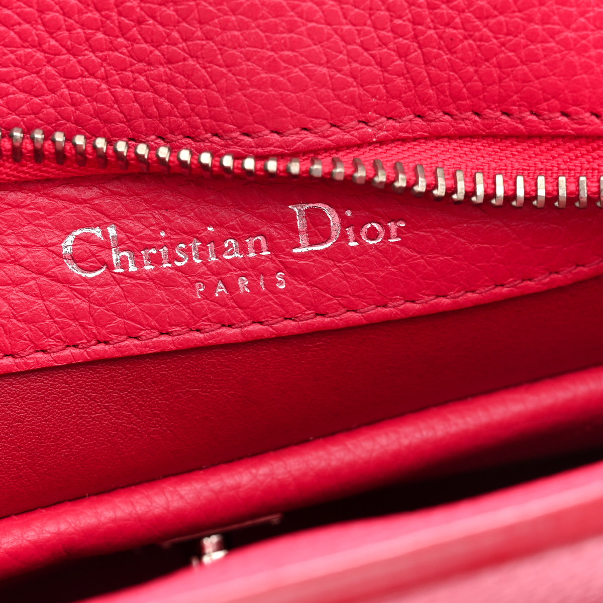 Christian Dior Supple Grained Calfskin Medium Open Bar Tote Pink 6 of 12