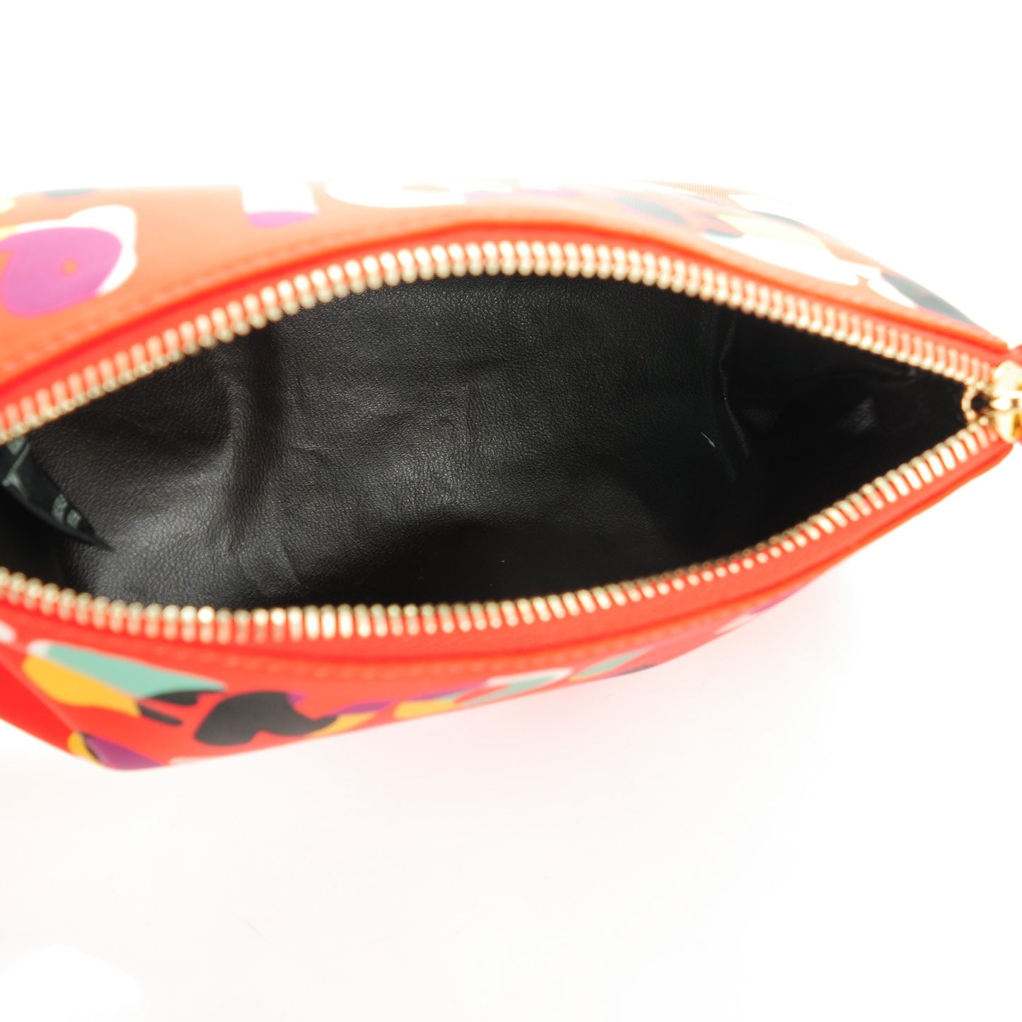 Nylon Roma Print Large Cosmetic Pouch Papavero Multicolor