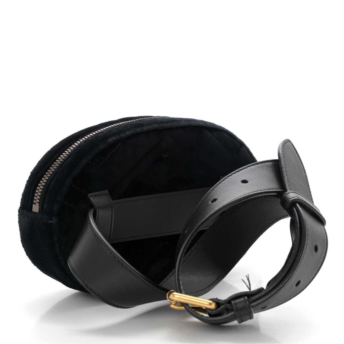 Velvet Matelasse Marquise Crystals GG Marmont Belt Bag 75 30 Black