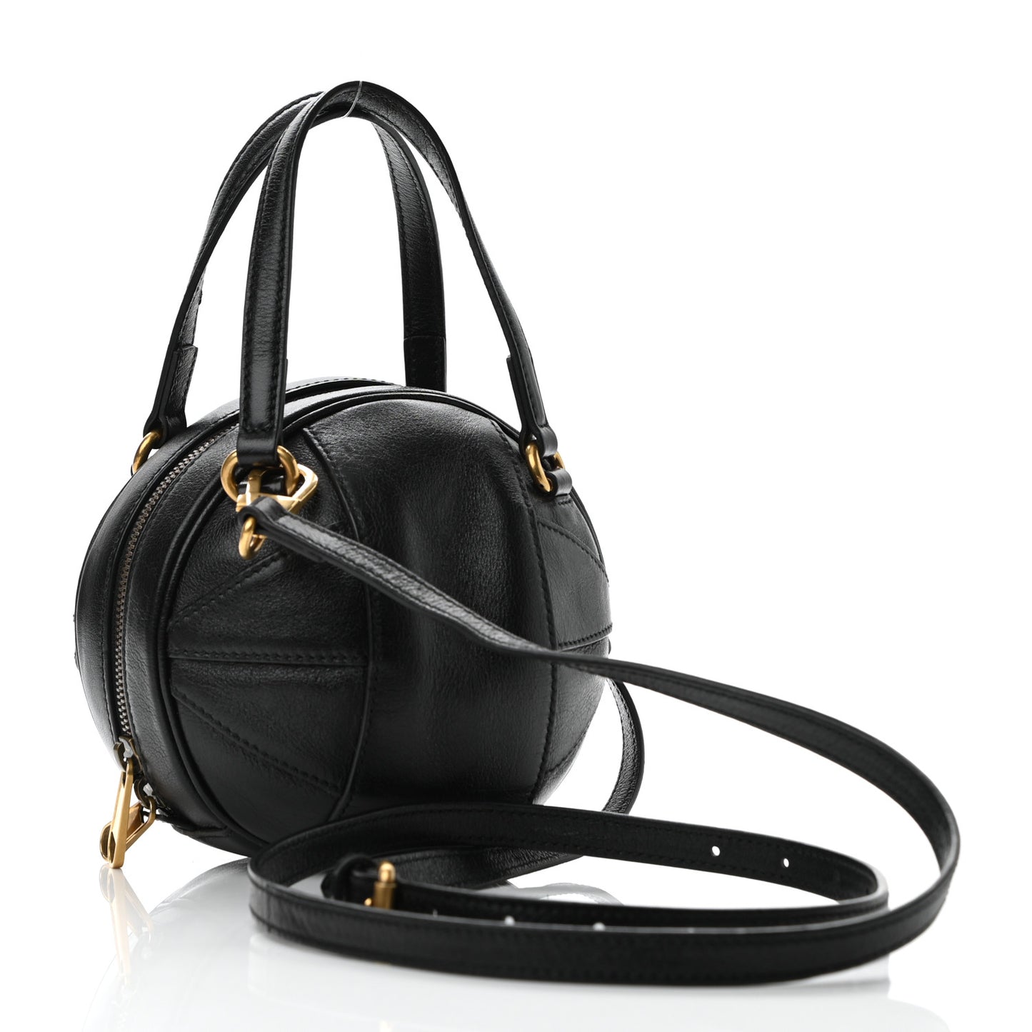 Piuma Lux Energy Mini Tifosa Basketball Shaped Shoulder Bag Black