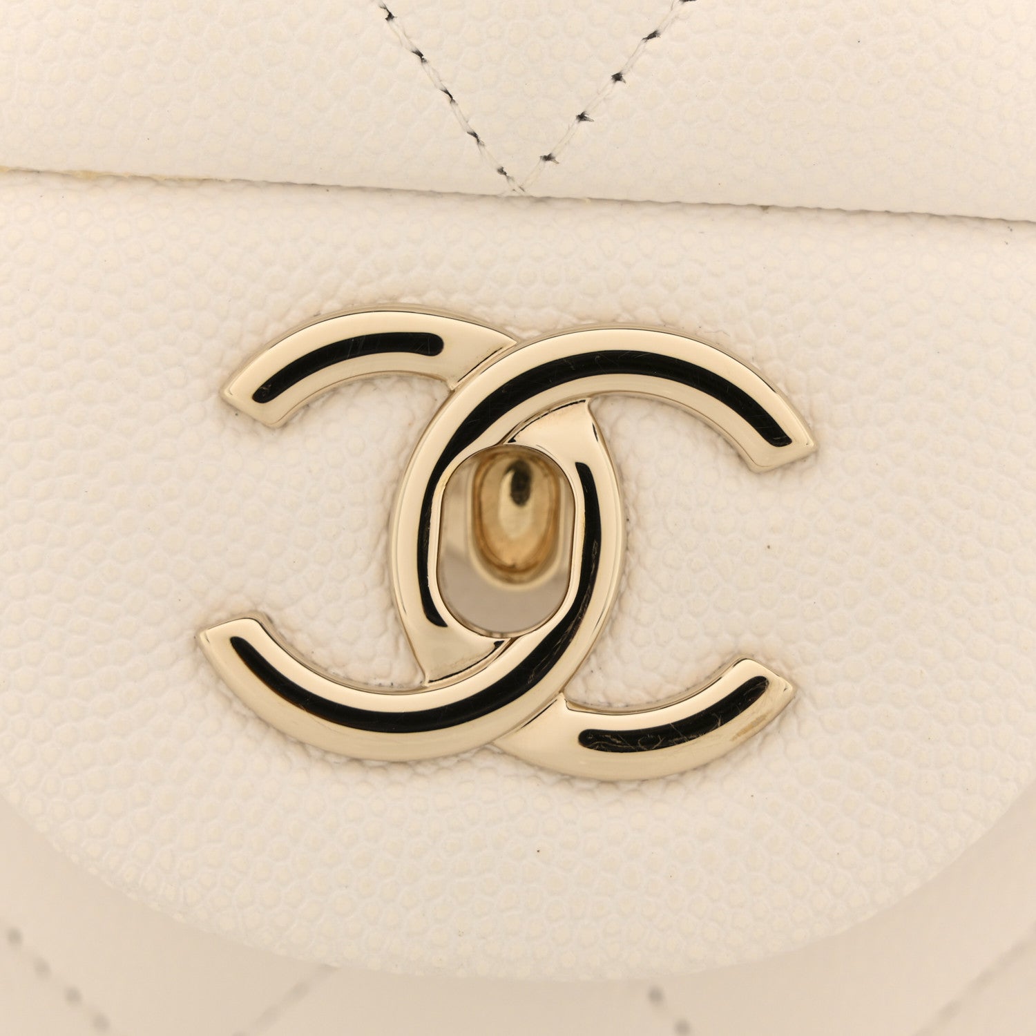 Chanel Caviar Quilted Jumbo Double Flap White 11 of 11
