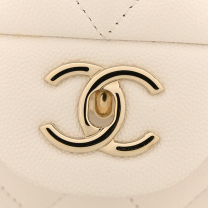 Chanel Caviar Quilted Jumbo Double Flap White 11 of 11