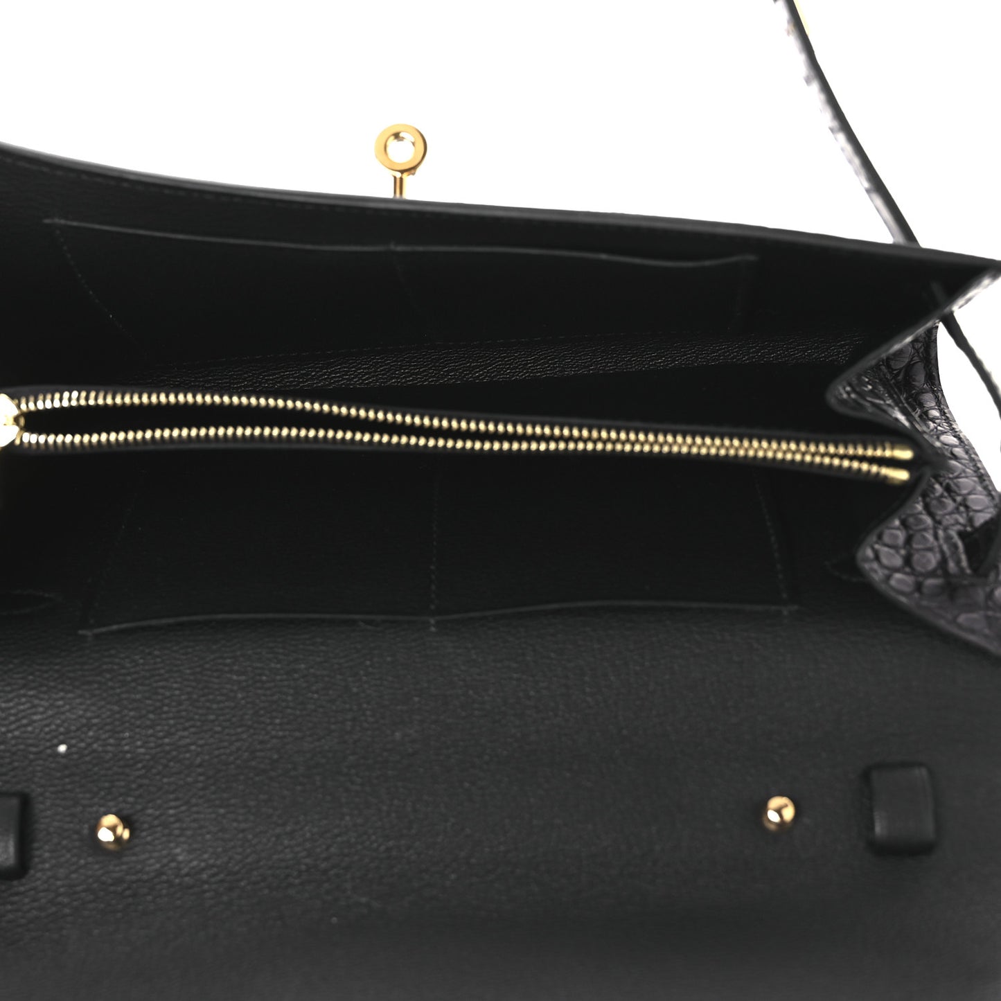 Matte Alligator Kelly Wallet To Go Black