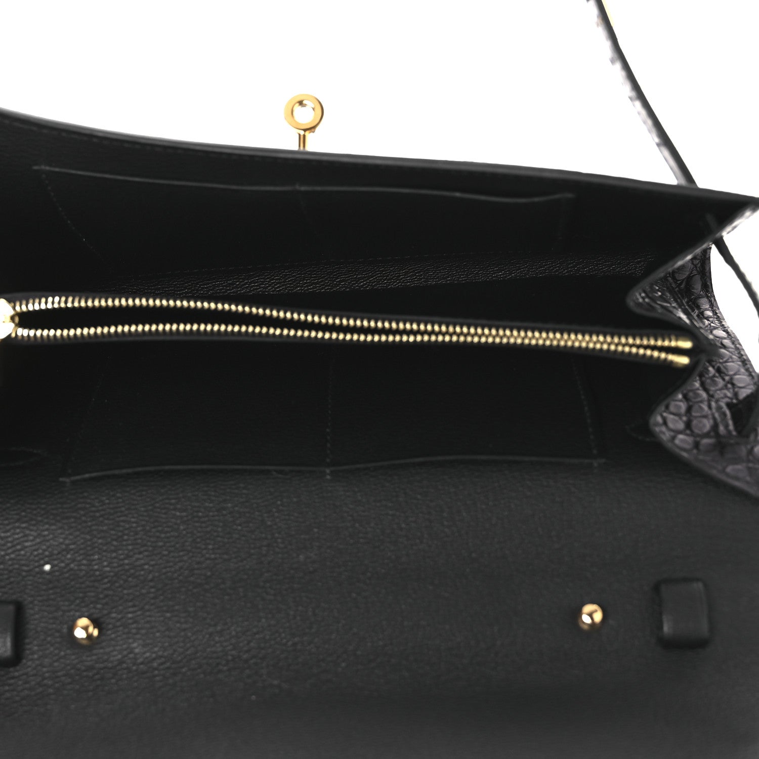 Hermes Matte Alligator Kelly Wallet To Go Black 5 of 12