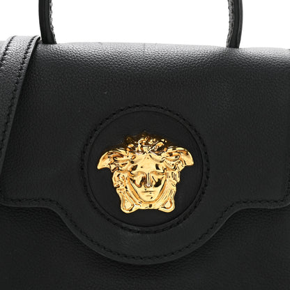 Versace Grained Calfskin Small La Medusa Top Handle Bag Black 8 of 12