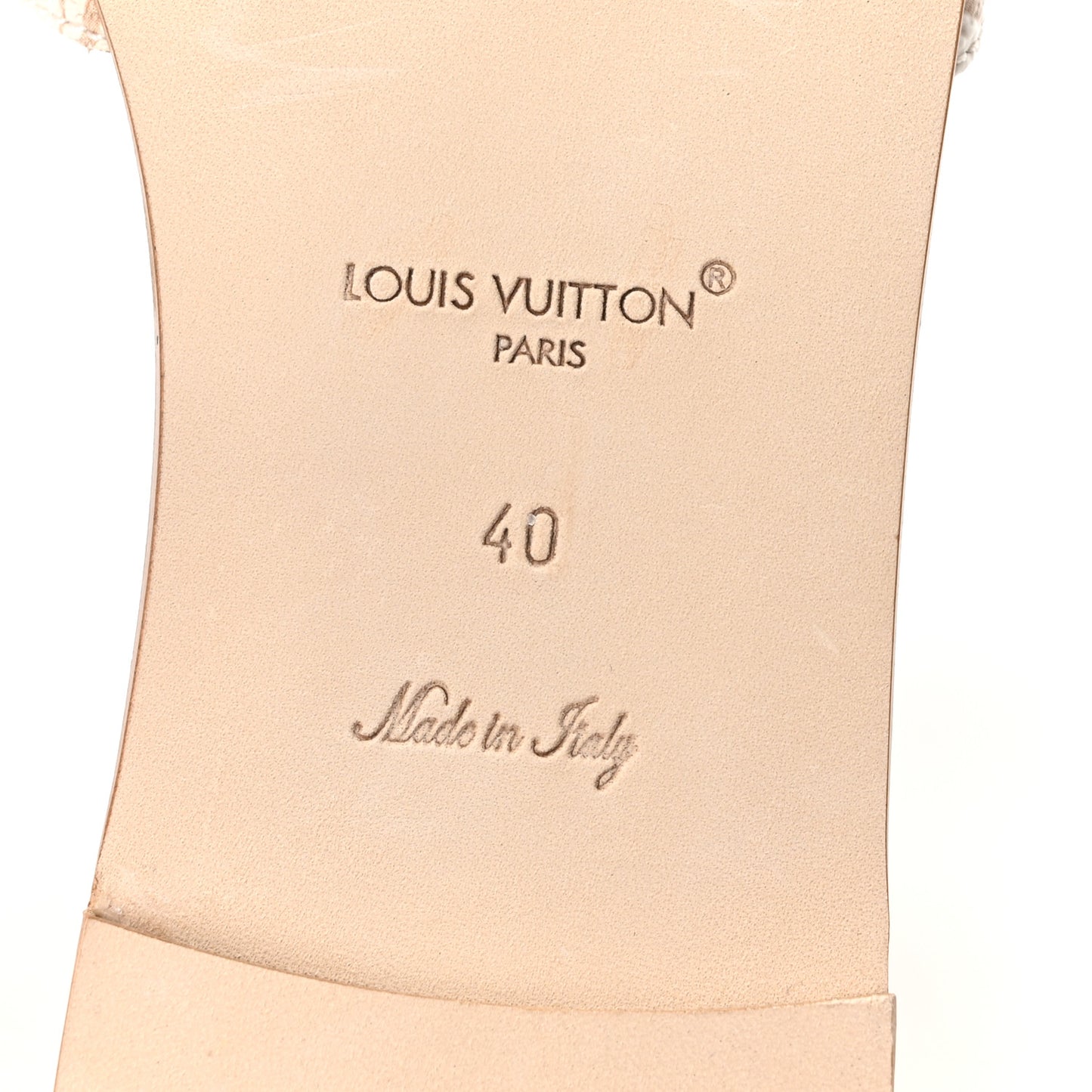 Monogram LV Frame Flat Mule 40 Dune Beige