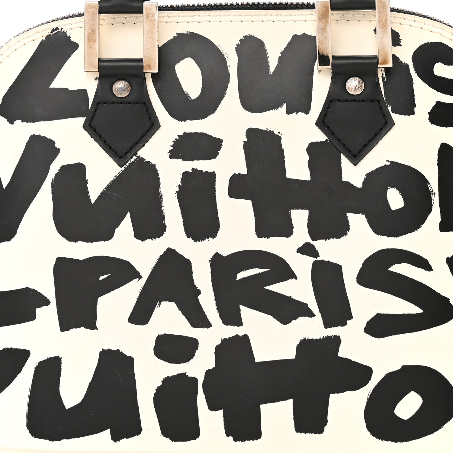 Louis Vuitton Graffiti Alma MM Black 7 of 13