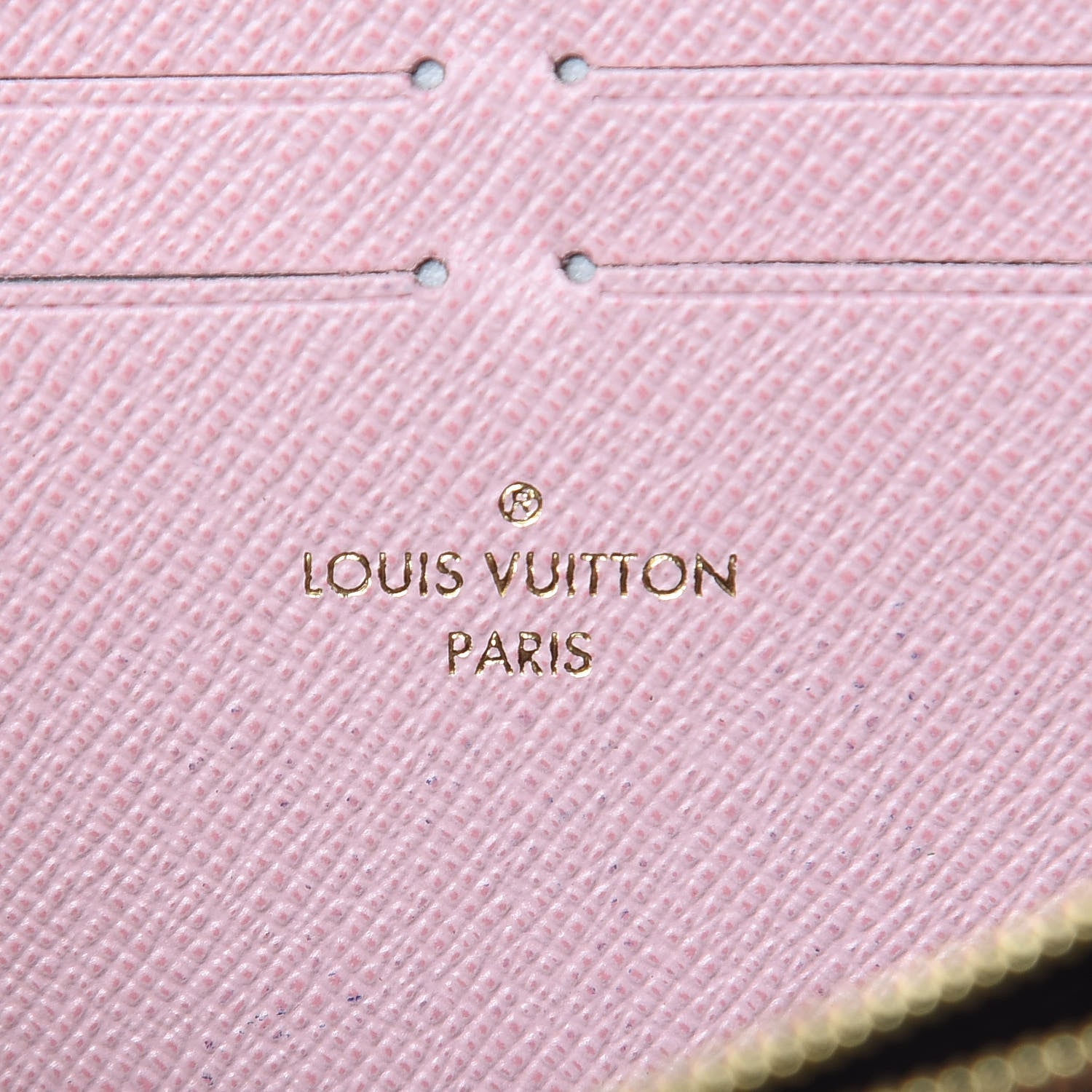 Louis Vuitton Damier Ebene Clemence Wallet Rose Ballerine 6 of 10