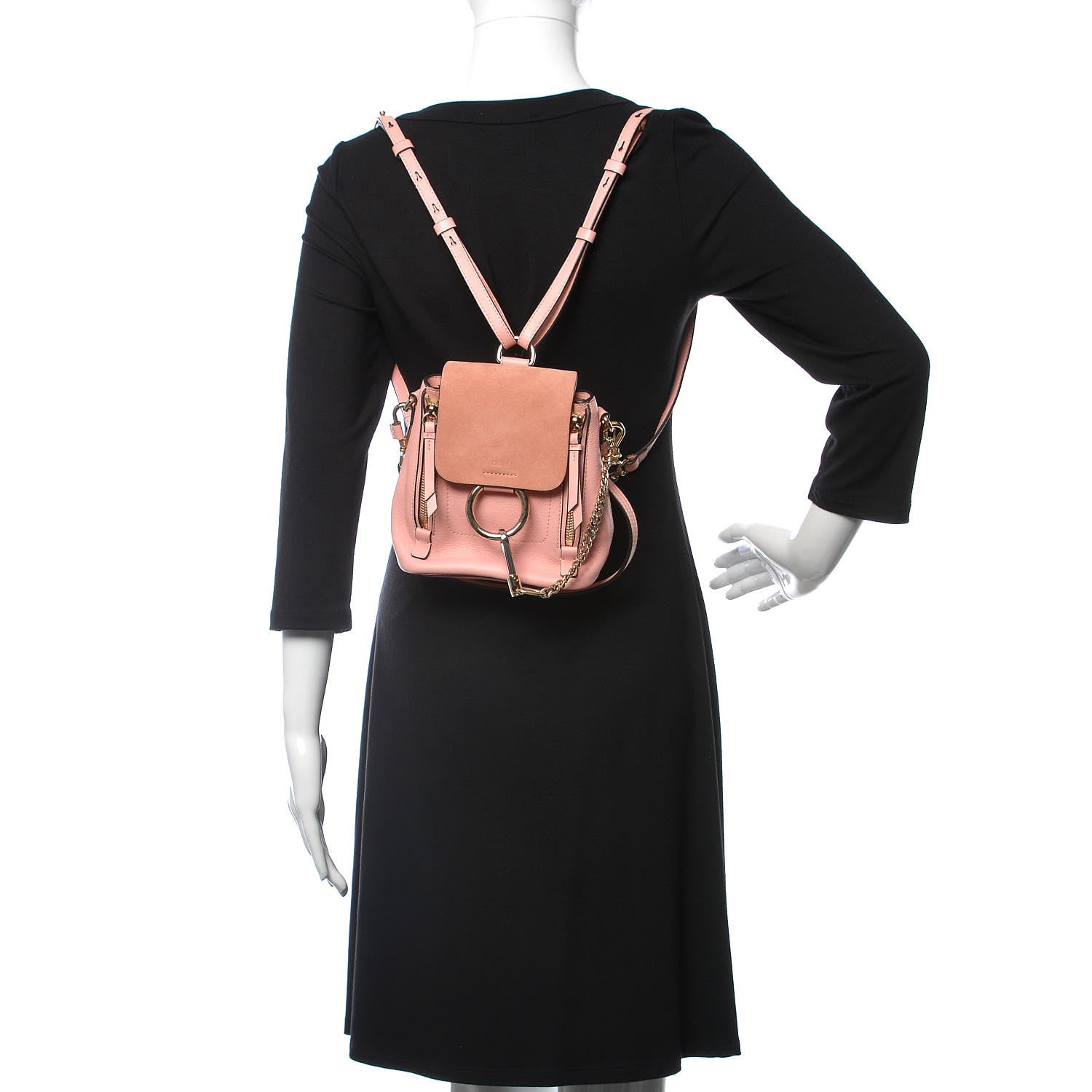 Chloe Suede Calfskin Mini Faye Backpack Ideal Blush 2 of 10