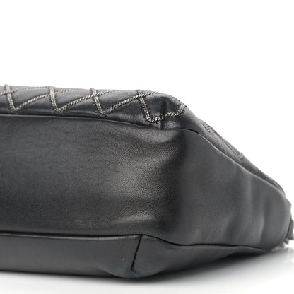 Chanel Lambskin Chain Stitch Clutch Black 14 of 14