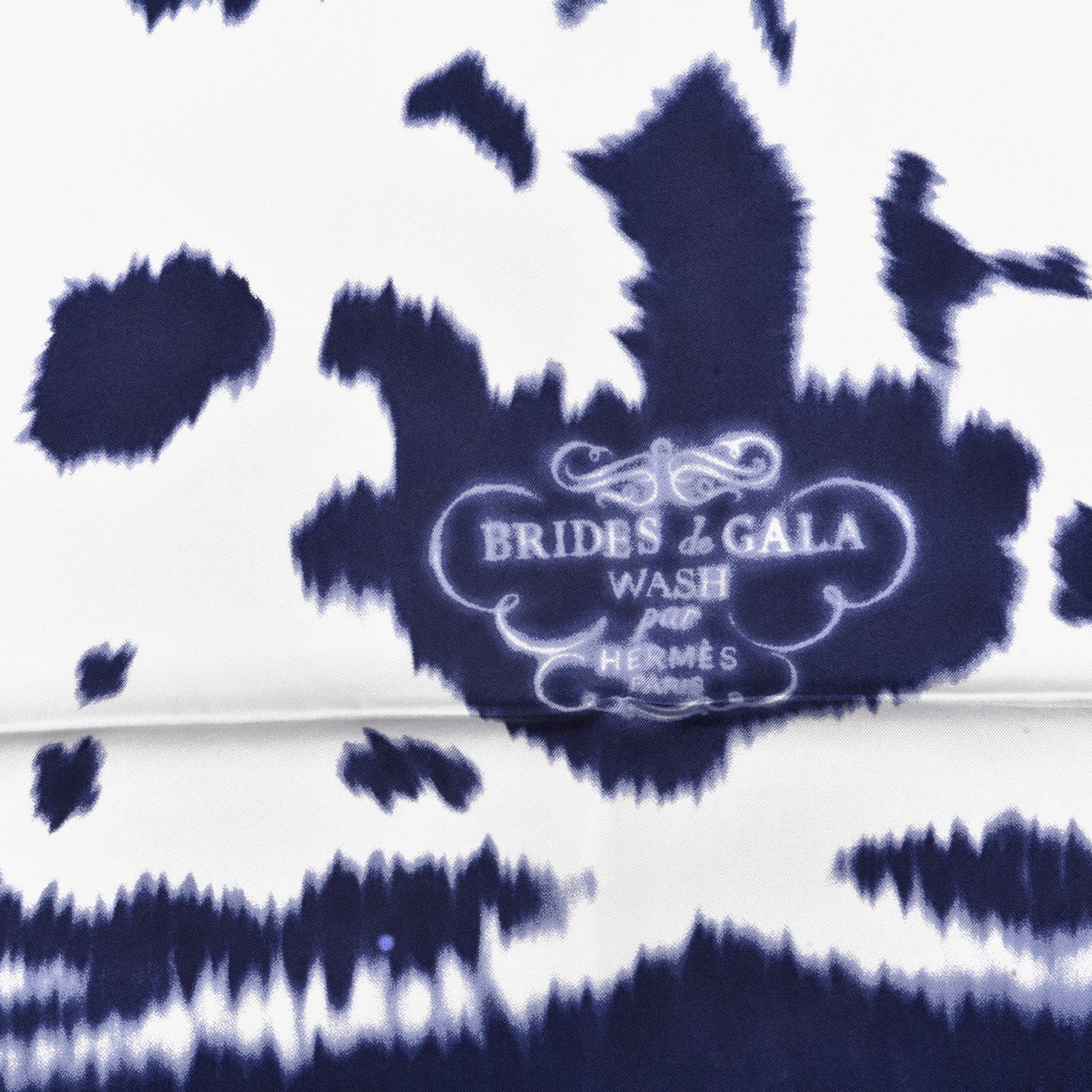 Hermes Silk Brides De Gala Wash Scarf 90 Marine White 2 of 3